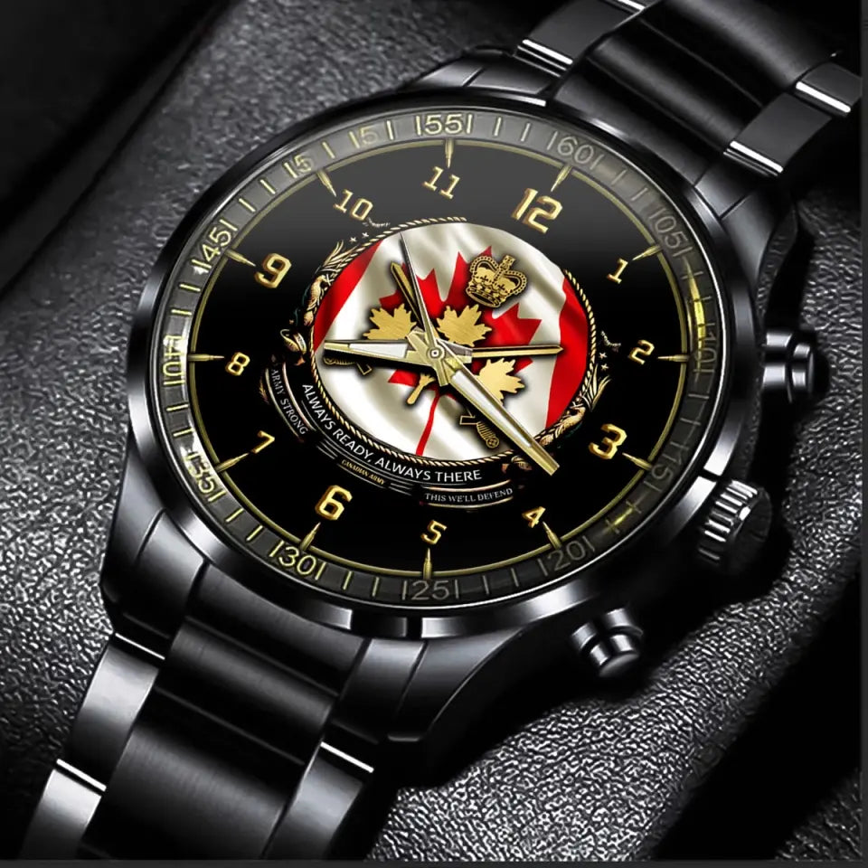Personalized Always Ready Always There Canadian Veteran Branch Logo Watch Printed AHVQ241048