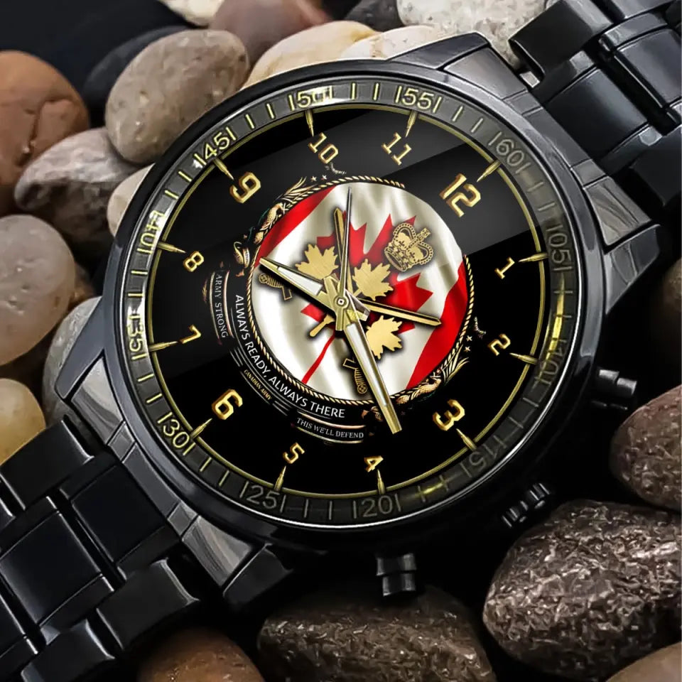 Personalized Always Ready Always There Canadian Veteran Branch Logo Watch Printed AHVQ241048