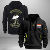 Personalized I Walked The Walk Royal Netherlands Veteran Quarter Zip Hoodie 2D Printed KVH241044