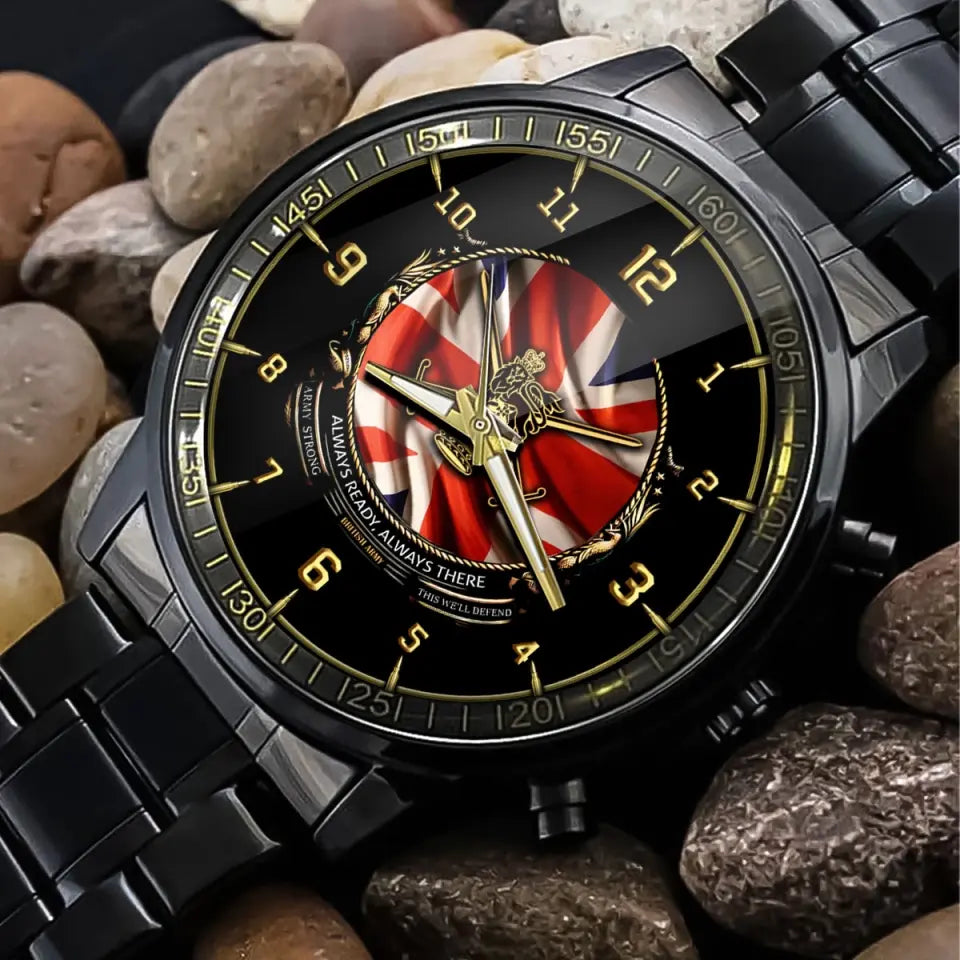 Personalized Always Ready Always There UK Veteran Branch Logo Watch Printed AHVQ241048
