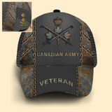 Personalized Canadian Army Logo Rank Gold Custom Served Time Cap 3D Printed AHVQ241054