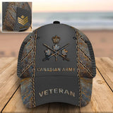 Personalized Canadian Army Logo Rank Gold Custom Served Time Cap 3D Printed AHVQ241054