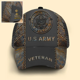 Personalized US Army Logo Rank Gold Custom Served Time Cap 3D Printed AHVQ241054