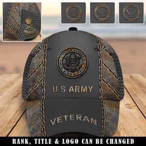 Personalized US Army Logo Rank Gold Custom Served Time Cap 3D Printed AHVQ241054