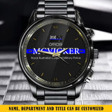 Personalized Australian Police Flag Blue Line Custom Name & Department Watch Printed QTKH241052