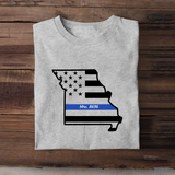 Personalized US State Map Police Custom ID T-shirt Printed LVA241059