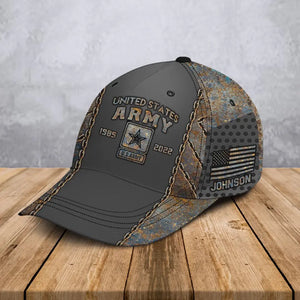 Personalized US Army Logo Custom Name & Served Time Cap 3D Printed QTVA241075