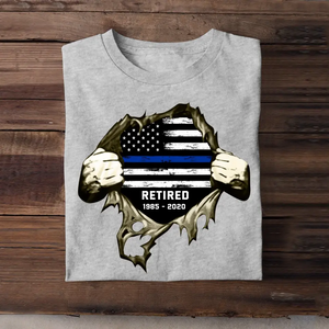 Personalized Retired US Police Custom Time T-shirt Printed KVH24852