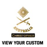 Personalized Australian Veteran Rank Gold Custom Name Wood Sign Printed AHVQ241090