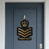 Personalized UK Veteran Rank Gold Custom Name Wood Sign Printed AHVQ241090