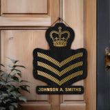 Personalized UK Veteran Rank Gold Custom Name Wood Sign Printed AHVQ241090