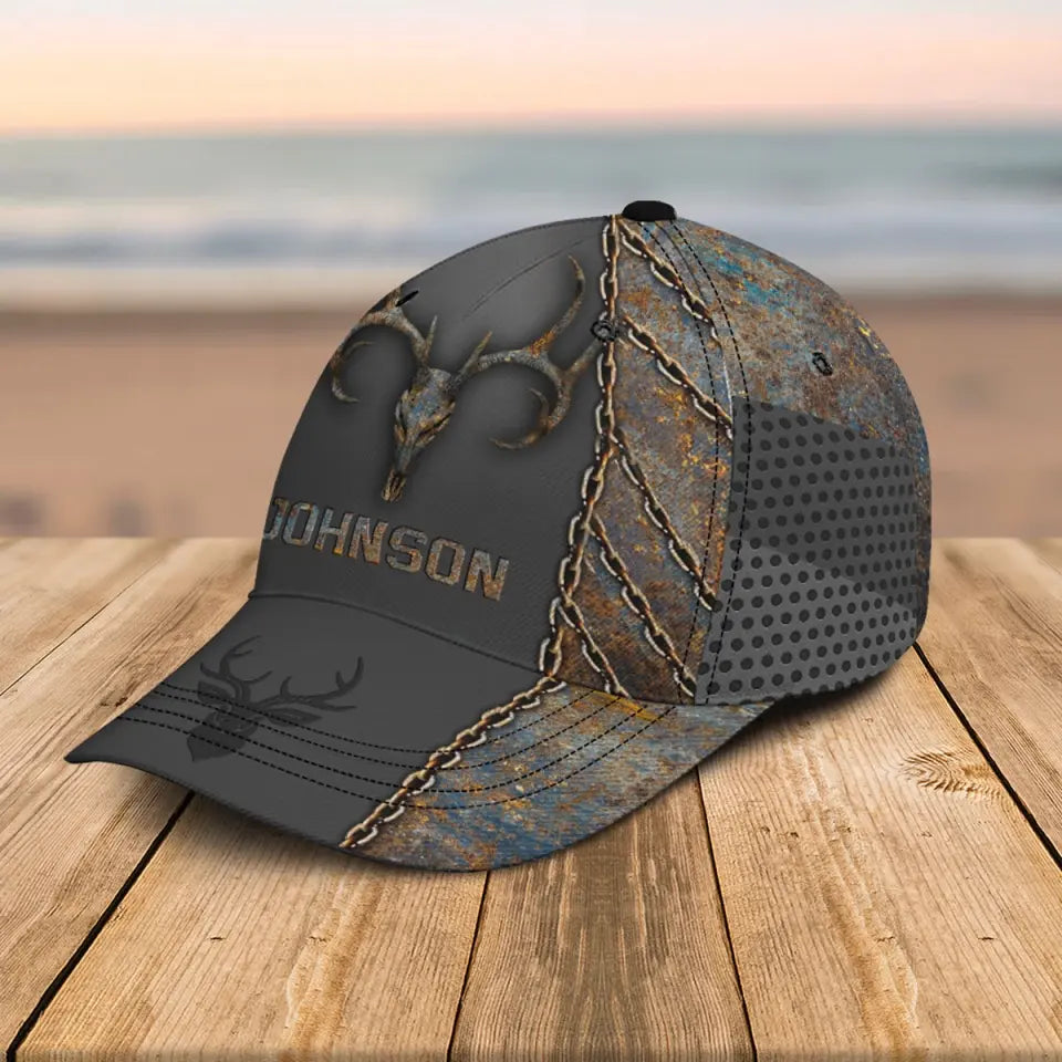 Personalized Deer Hunting Custom Name Cap 3D Printed QTVQ241093