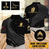 Personalized French Army Veteran Rank Gold Custom Name Polo Shirt Printed AHVA241092
