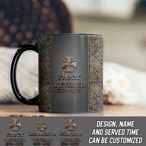 Personalized German Veteran Branch Logo & Custom Time Mug Printed VQ241095