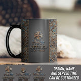 Personalized German Veteran Branch Logo & Custom Time Mug Printed VQ241095