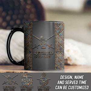 Personalized UK Veteran Branch Logo & Custom Time Mug Printed VQ241095