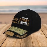 Personalized Australian Army Airforce Navy Veteran Rank Gold Custom ID, Name & Service Time Cap 3D Printed AHVQ241102