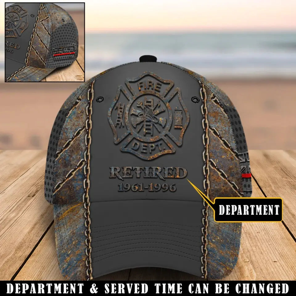 Personalized Australian Firefighter Flag Custom Time Cap 3D Printed QTKH241106
