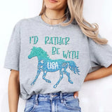 Personalized I'd Rather Be With Horse Horse Lovers Gift T-shirt Printed HN241111