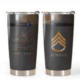 Personalized Australian Army Logo US Veteran Custom Name & Time Tumbler Printed QTVQ241114