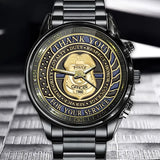 Personalized Thank You For Your Service Police Officer Custom Time Watch Printed QTKH241118