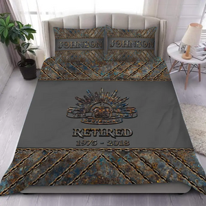 Personalized Retired Australian Veteran Australian Army Logo Custom Name & Time Bedding Set Printed KVH241094