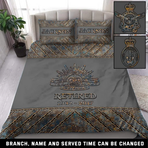 Personalized Retired Australian Veteran Australian Army Logo Custom Name & Time Bedding Set Printed KVH241094