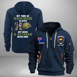Personalized My Time In Uniform Is Over But Being A Veteran Never Ends Australian Veteran Quarter Zip Hoodie 2D Printed AHVA241122