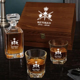 Personalized Canadian Airforce Logo Retired Canadian Veteran Custom Time Decanter Set with Glasses Printed QTHN241115