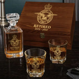 Personalized UK Army Logo Retired Canadian Veteran Custom Time Decanter Set with Glasses Printed QTHN241115
