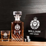 Personalized Australian Police Branch Logo Custom Name & Time Decanter Set with Glasses Printed LVA241130