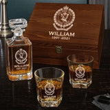 Personalized Australian Police Branch Logo Custom Name & Time Decanter Set with Glasses Printed LVA241130