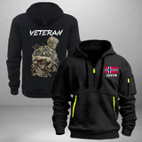 Personalized Norwegian Veteran Custom Name Quarter Zip Hoodie 2D Printed KVH241133