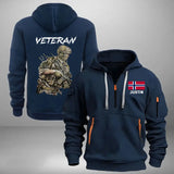 Personalized Norwegian Veteran Custom Name Quarter Zip Hoodie 2D Printed KVH241133