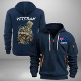 Personalized Australian Veteran Custom Name Quarter Zip Hoodie 2D Printed KVH241133