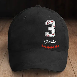 Personalized Baseball Player Custom ID Number & Name Cap 2D Printed LVA241167