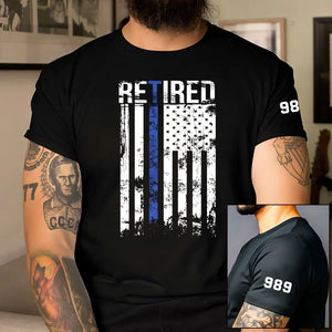 Personalized Retired US Police Custom ID T-shirt Printed KVH241175