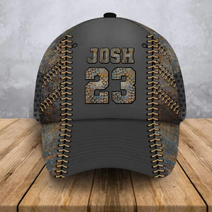 Personalized Baseball Player Custom Name & ID Cap 3D Printed QTHN241180