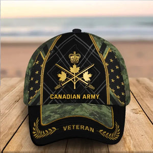 Personalized Canadian Army Logo Canadian Veteran Camo 3D Cap Printed AHVQ24995