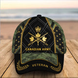 Personalized Canadian Army Logo Canadian Veteran Camo 3D Cap Printed AHVQ24995