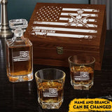 Personalized Canadian Veteran Logo Custom Name Decanter Set with Glasses Printed KVH241183