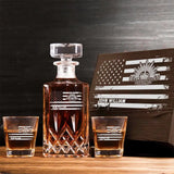 Personalized Australian Veteran Branch Logo Custom Name Decanter Set with Glasses Printed KVH241183