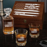 Personalized Australian Veteran Branch Logo Custom Name Decanter Set with Glasses Printed KVH241183