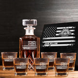 Personalized Australian Veteran Branch Logo Custom Name Decanter Set with Glasses Printed KVH241183