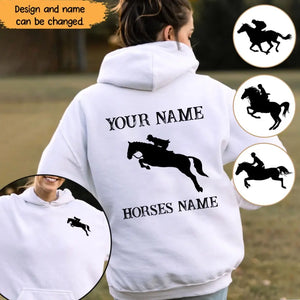 Personalized Horse Riding Horse Name Hoodie 2D Printed HN241191