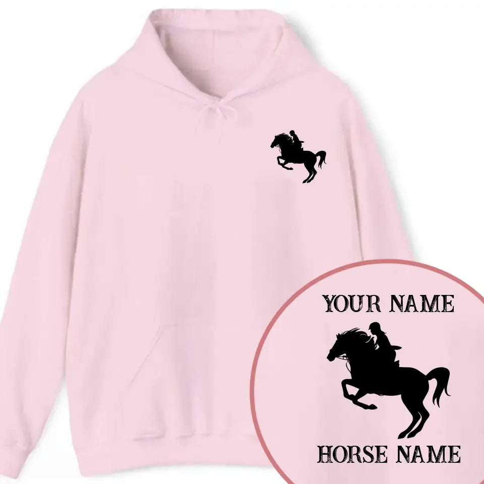 Personalized Horse Riding Horse Name Hoodie 2D Printed HN241191