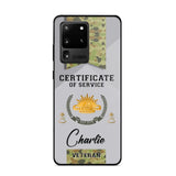 Personalized Australian Veteran Logo Custom Name & Rank Gold Phonecase Printed AHHN241185