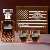 Personalized Australian Veteran Branch Logo Custom Name Decanter Set with Glasses Printed KVH241183