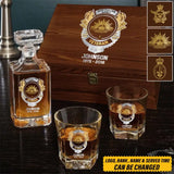 Personalized Australian Veteran Branch Logo Custom Name & Time Decanter Set with Glasses Printed AHVQ241192
