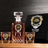 Personalized Australian Veteran Branch Logo Custom Name & Time Decanter Set with Glasses Printed AHVQ241192
